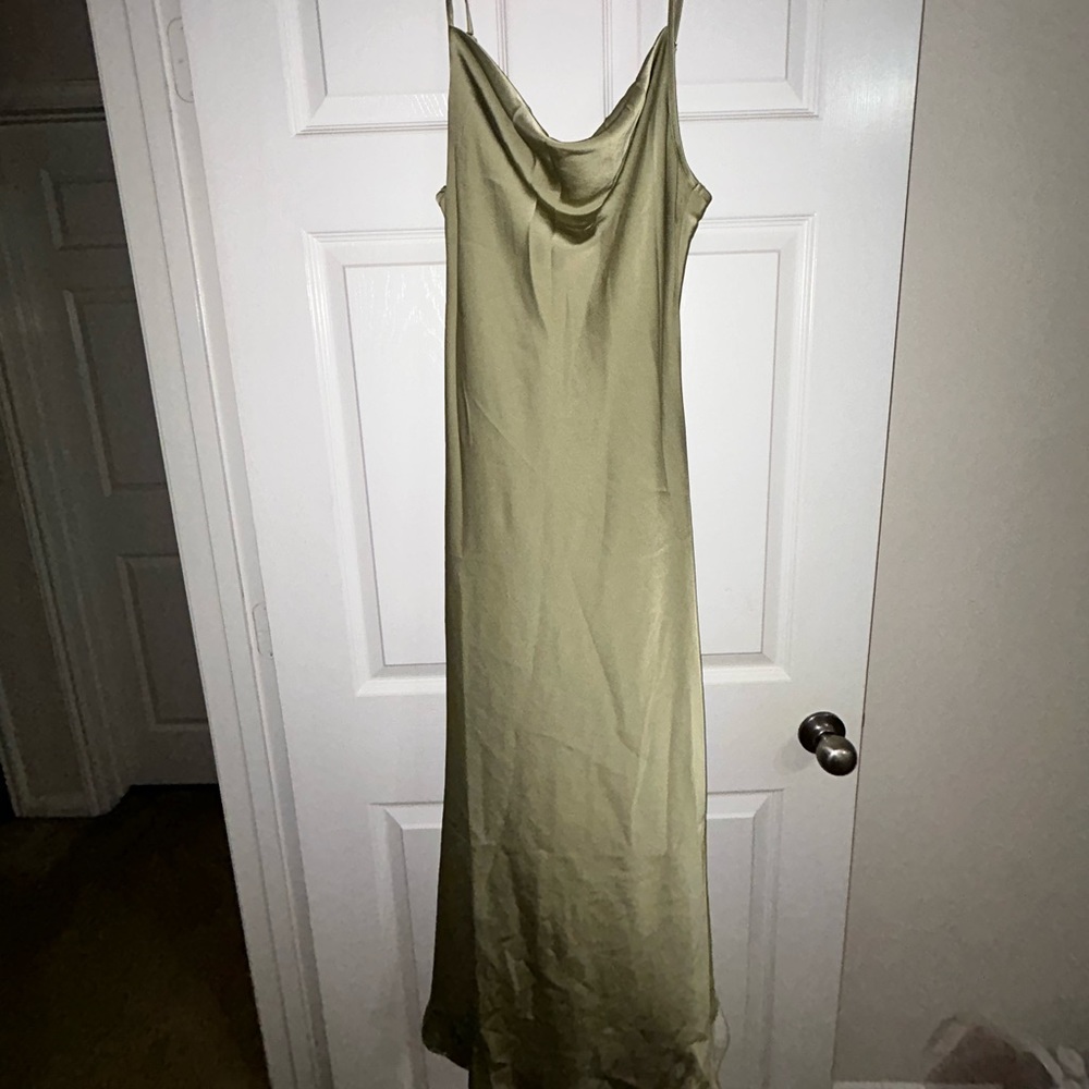 cowl neckline midi dress! perfect for wedding season! never worn!